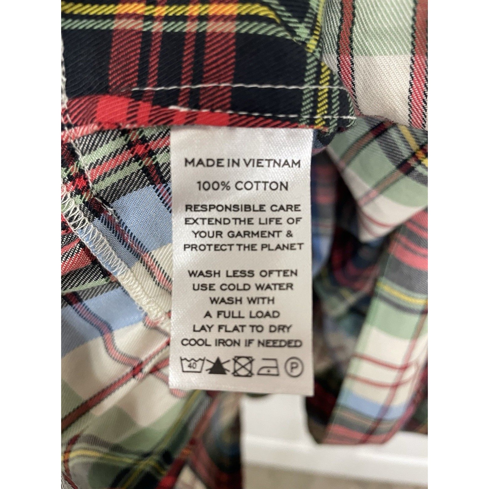Nwt Hill House Multi/White Tartan Louisa Nap Dress 100% Cotton Size Xs — image 6 of 6